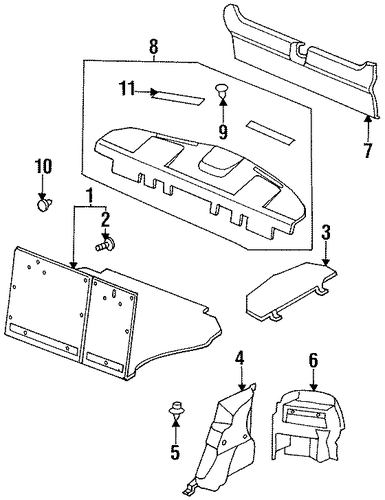 Sephia INTERIOR TRIM - REAR BODY