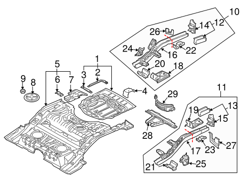 Touareg REAR FLOOR & RAILS