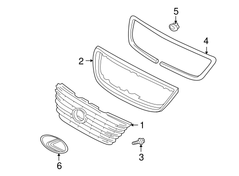 LS430 GRILLE & COMPONENTS