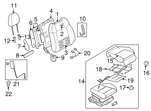 Outback FRONT SEAT COMPONENTS 4