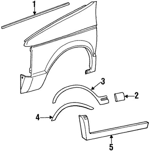 Grand Caravan EXTERIOR TRIM - FENDER