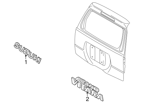 Grand Vitara EXTERIOR TRIM - BACK DOOR