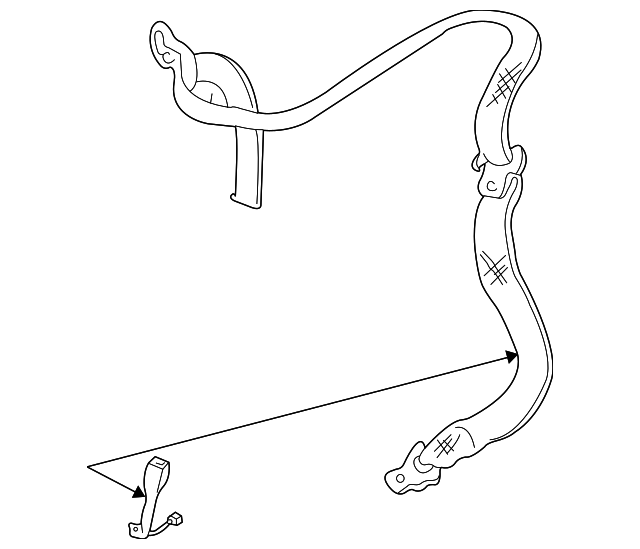 12381703 Деталь SEAT BELT ASSY, LEFT