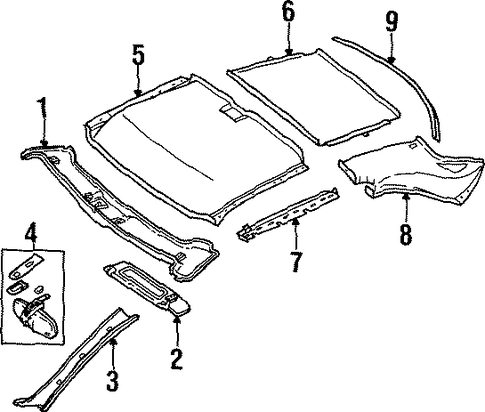 3000GT INTERIOR TRIM - CONVERTIBLE TOP 4