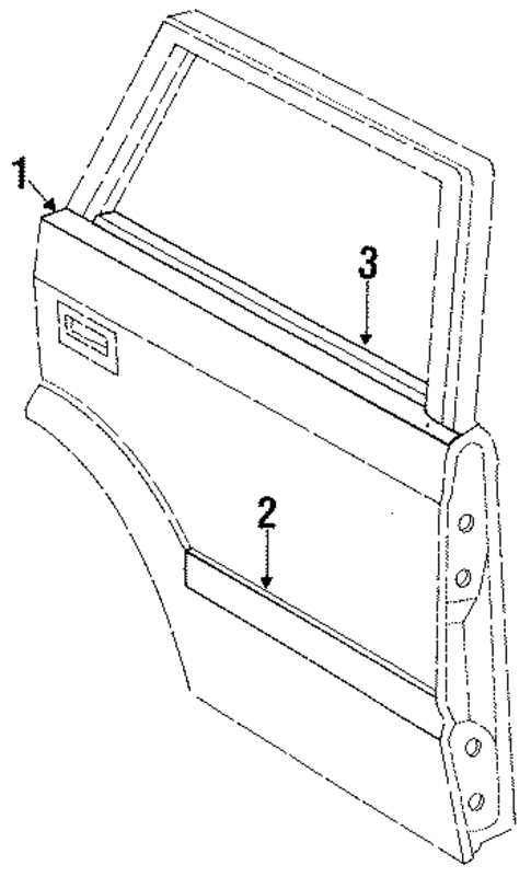 Escort EXTERIOR TRIM - REAR DOOR 2