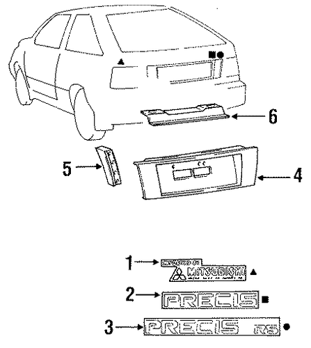Precis EXTERIOR TRIM - LIFT GATE