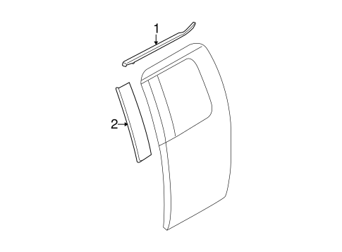 F-150 EXTERIOR TRIM - REAR DOOR