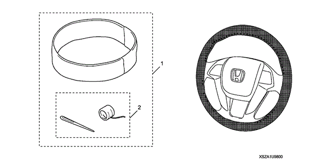 ACCESSORIES/STEERING WHEEL COVER (LEATHER) for 2009 Honda PILOT #1