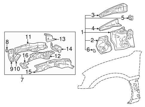 RAV4 STRUCTURAL COMPONENTS & RAILS