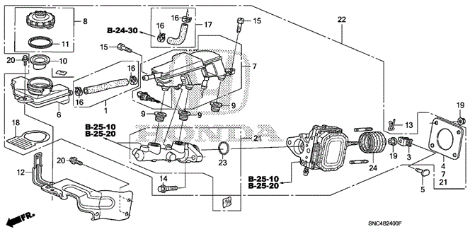 CHASSIS/BRAKE MASTER CYLINDER - MASTER POWER (KA/KC) for 2010 Honda CIVIC HYBRID #1