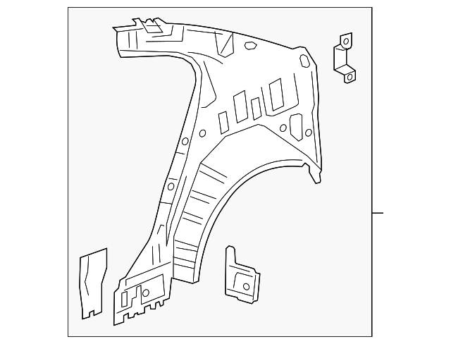 95989971 Деталь INNER QTR PANEL, LEFT