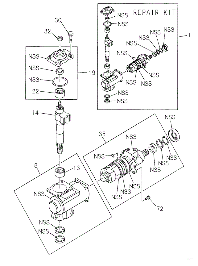 CHASSIS/STEERING UNIT for 1998 Acura SLX #1