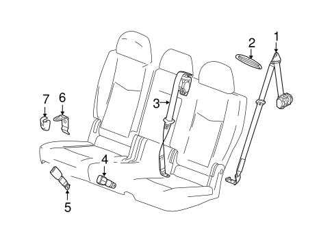 SRX SECOND ROW SEAT BELTS