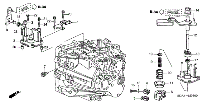 TRANSMISSION - MANUAL/MT SHIFT ARM - SHIFT LEVER (L4) for 2004 Honda ACCORD SEDAN #1