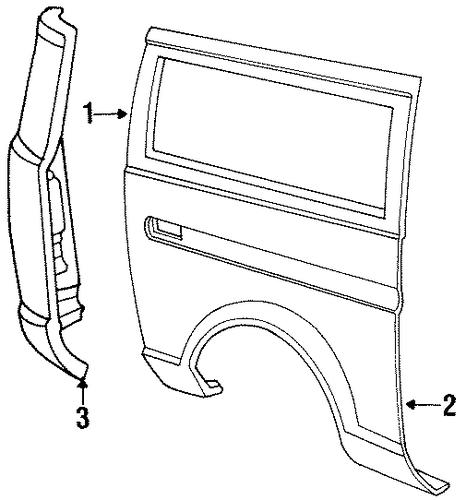 E-250 Econoline Club Wagon SIDE PANEL