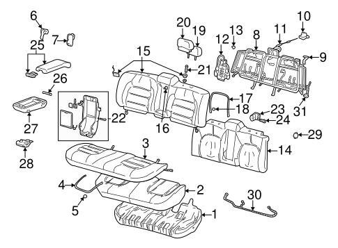 DeVille REAR SEAT COMPONENTS