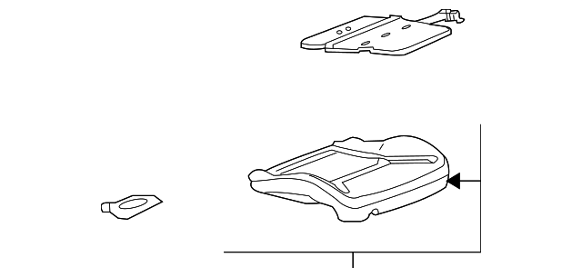 19124417 Деталь SEAT CUSHION PAD, RIGHT