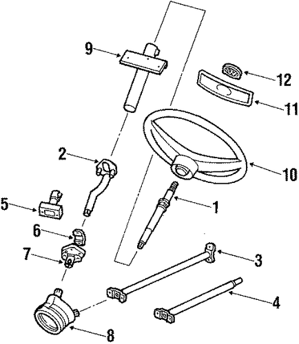 Vanagon STEERING COLUMN & WHEEL