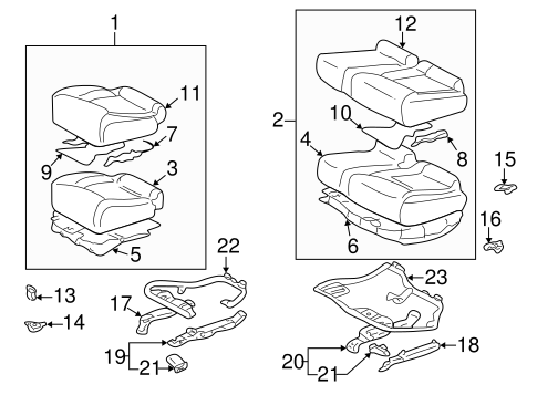 LS430 REAR SEAT COMPONENTS 3