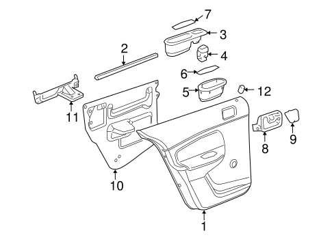 Cobalt INTERIOR TRIM - REAR DOOR