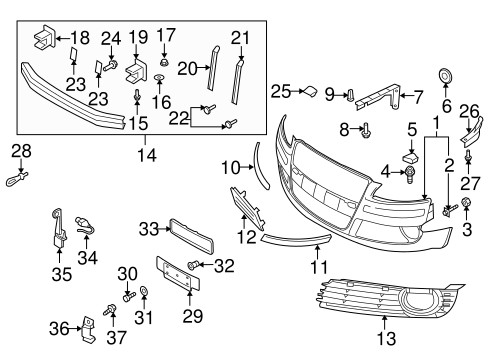 A8 Quattro BUMPER & COMPONENTS - FRONT