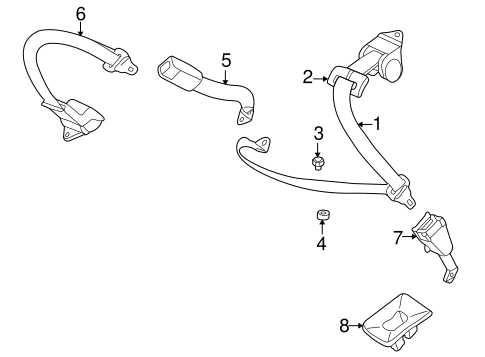 750iL REAR SEAT BELTS