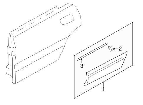 Forester EXTERIOR TRIM - REAR DOOR