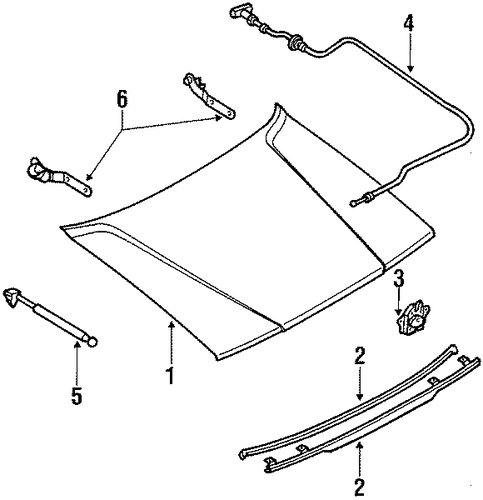 929 HOOD & COMPONENTS