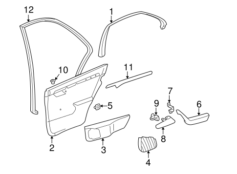 C220 INTERIOR TRIM - REAR DOOR