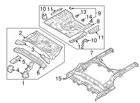 Elantra Coupe REAR FLOOR & RAILS