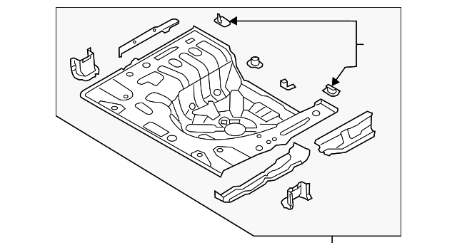 65520-3X000 Деталь REAR FLOOR PAN