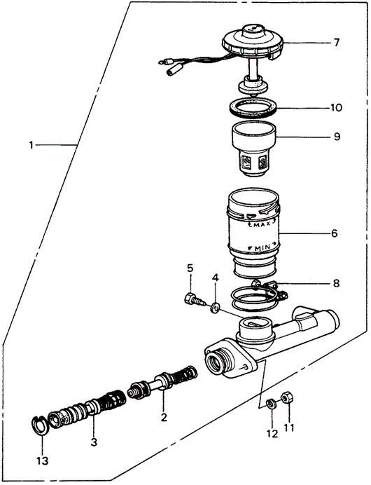 CHASSIS/BRAKE MASTER CYLINDER for 1982 Honda CIVIC HATCHBACK #1