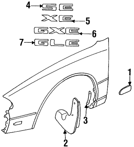Altima EXTERIOR TRIM - FENDER