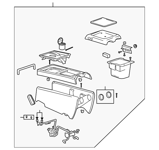 89044119 CONSOLE ASSY (Does *not* include #3 lid,