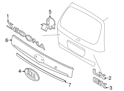 Sedona EXTERIOR TRIM - LIFT GATE