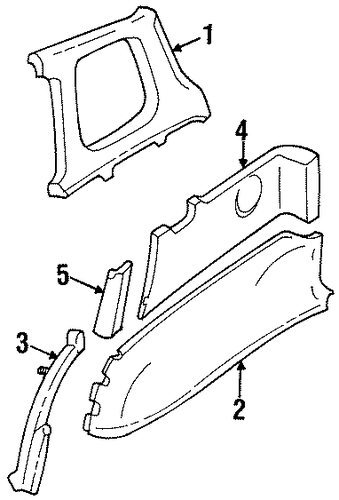 Tracker INTERIOR TRIM - QUARTER PANELS 2