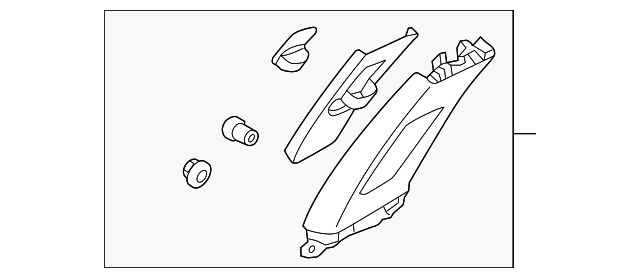 85840-3V105-TX UPR CTR PLR TRIM, RIGHT