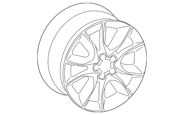 8P0-601-025-BK Деталь WHEEL, ALLOY