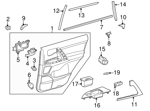Land Cruiser INTERIOR TRIM - REAR DOOR