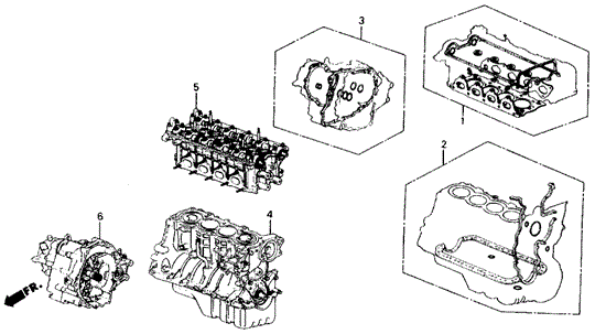 INTEGRA 5-DOOR GASKET KIT - ENGINE ASSY.  - TRANSMISSION ASSY.