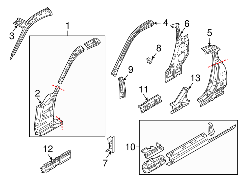 350Z CENTER PILLAR & ROCKER
