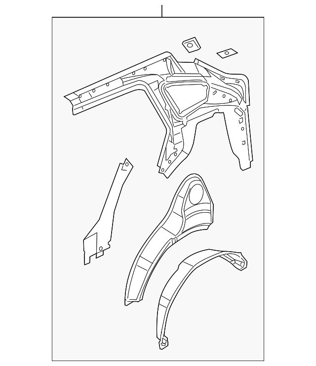 5183911AB Деталь INNER QTR PANEL, LEFT