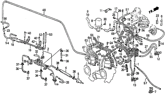 ENGINE/FUEL LINES (1) for 1983 Honda PRELUDE #1