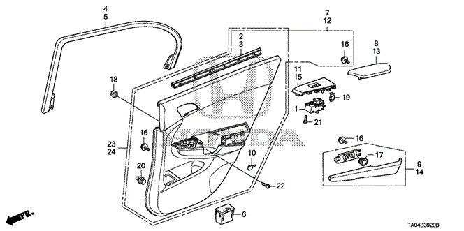 INTERIOR / BUMPER/REAR DOOR LINING for 2009 Honda ACCORD SEDAN #1