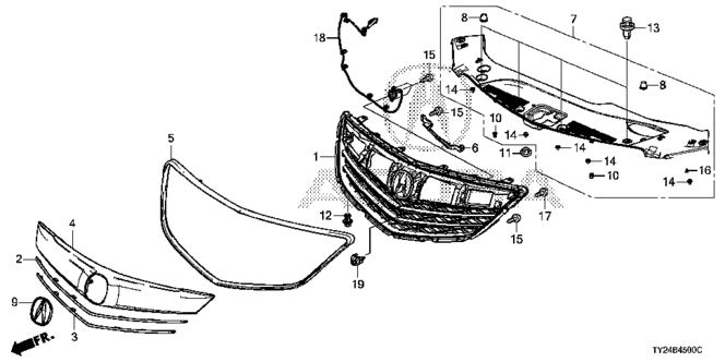 INTERIOR / BUMPER/FRONT GRILLE for 2014 Acura RLX #1