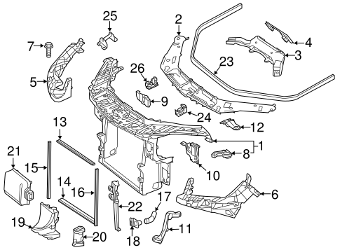 GL450 RADIATOR SUPPORT