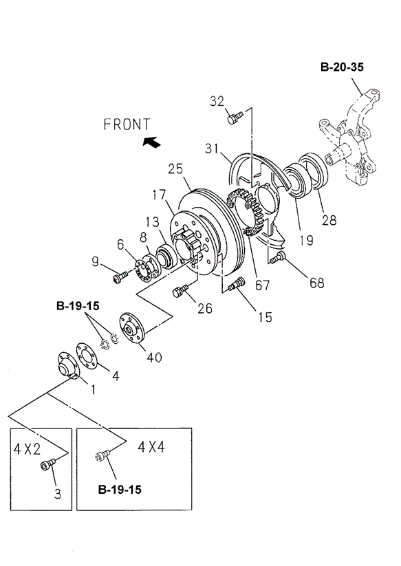 CHASSIS/FRONT HUB - ROTOR (1) for 1999 Honda PASSPORT #1