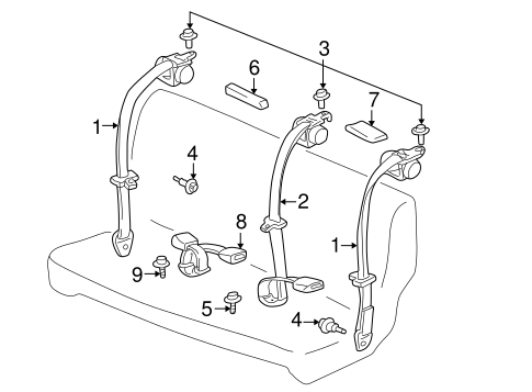 Echo REAR SEAT BELTS 2