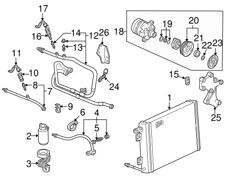 HVAC/CONDENSER, COMPRESSOR & LINES for 1995 Chevrolet Camaro #1