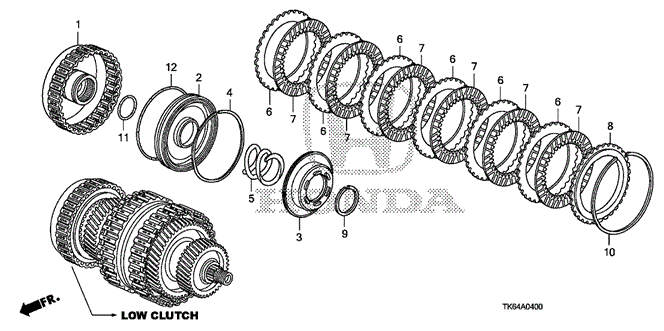 TRANSMISSION - AUTOMATIC/AT CLUTCH (LOW) for 2009 Honda FIT #1